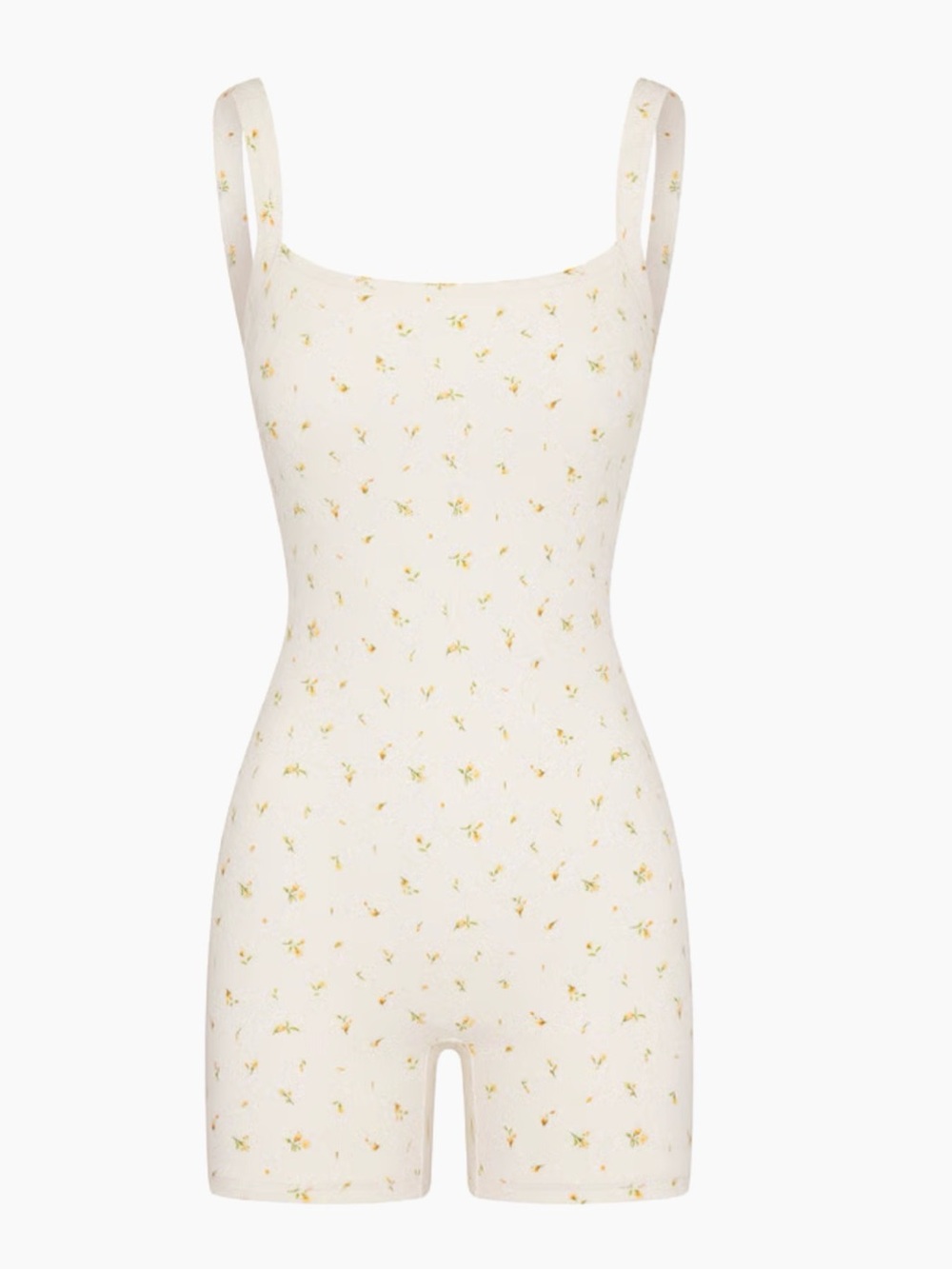 NWOT SKIMS RARE Marigold Rosebud Cotton Rib Low Back Onesie